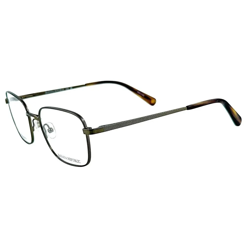 Banana Republic BR118 Mens Metal Eyeglass Frame 0TUI Light Brown 52-19 w Case
